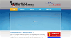 Desktop Screenshot of calwesthomeinspection.com