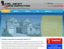 Tablet Screenshot of calwesthomeinspection.com